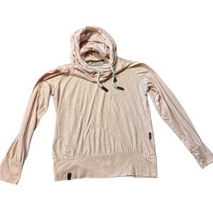 Naketano Pink Mandy Cowl Neck Hoodie large